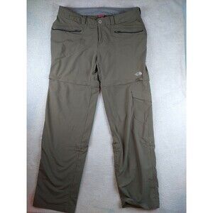 North Face Women's 14 Pants Convertible Zip Off OD Green Gorpcore Cargo Pockets